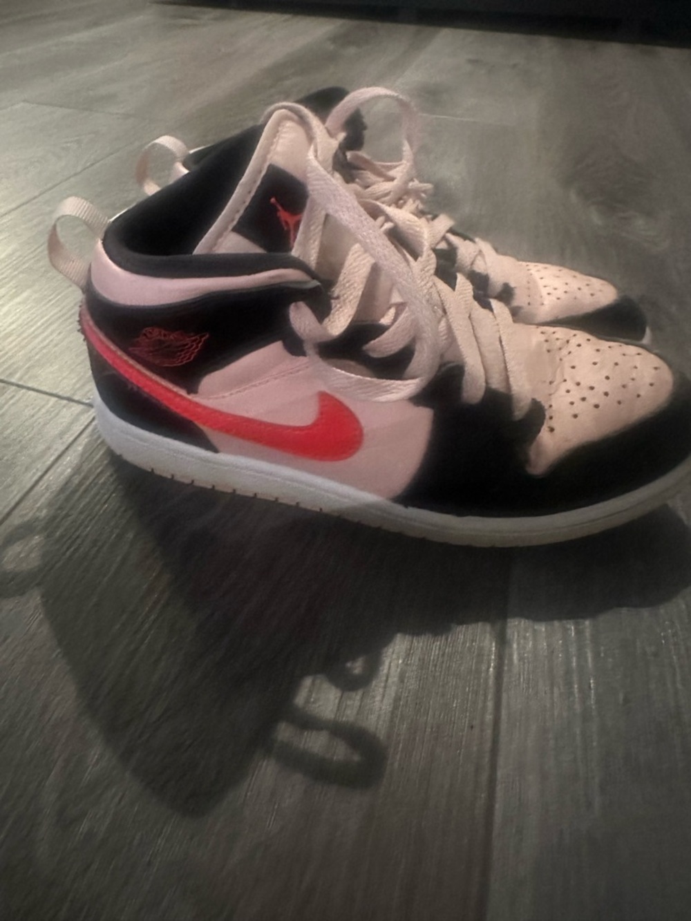 Jordan Kids Mid-Top Sneakers - White/Black/Pink